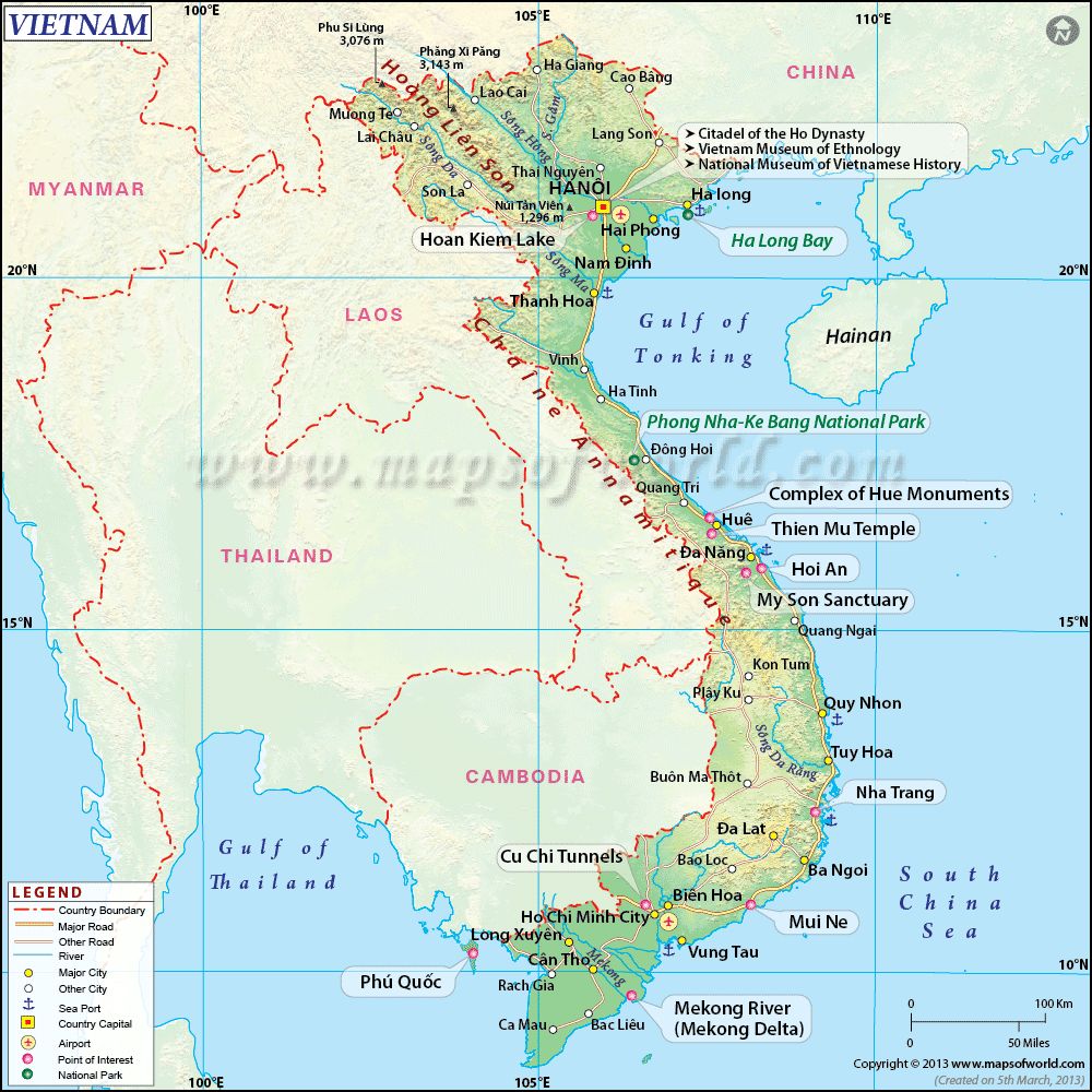 Vietnam térképe